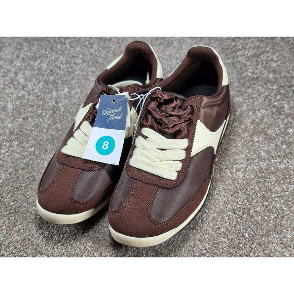 Universal Thread Shoes - Universal Thread Skyler Brown Satin Jogger Sneakers Memory Foam Womens 8